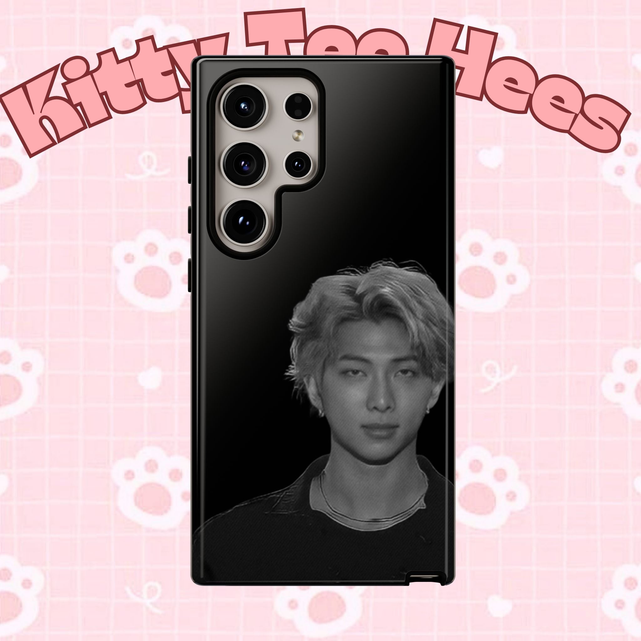 Namjoon BTS concert-themed iPhone case by Printify, featuring a durable phone protector with concert design artwork.