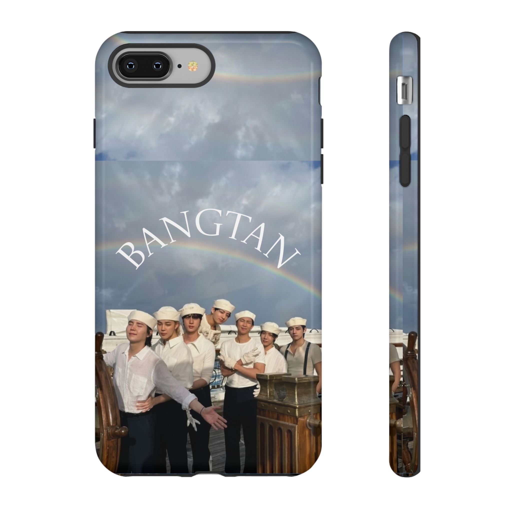 Cute Sailor BTS Swim phone case for iPhone and Samsung, featuring Bangtan Sailor Arirang design by Printify.