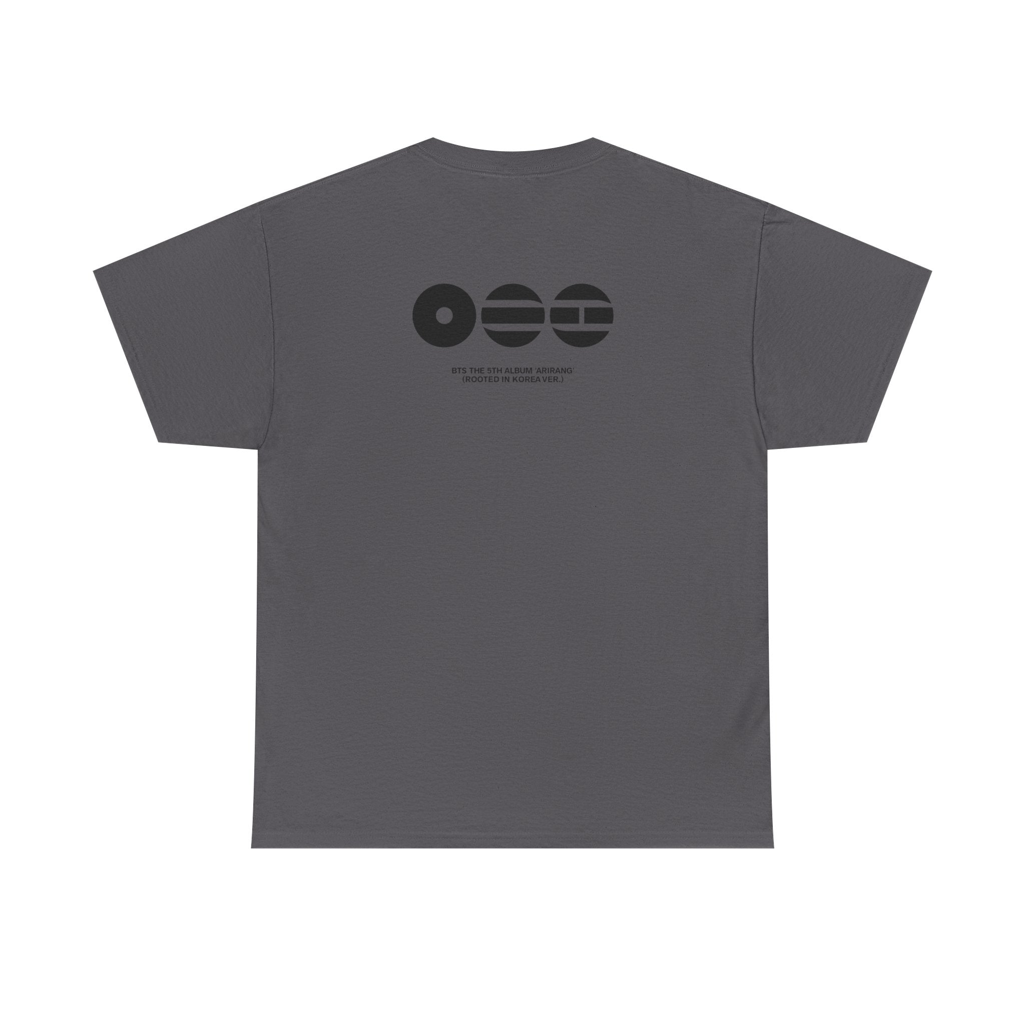 K-Pop inspired BTS concert T-shirt featuring Bangtan Boys graphic, printed by Printify, ideal for BTS world tour fans.