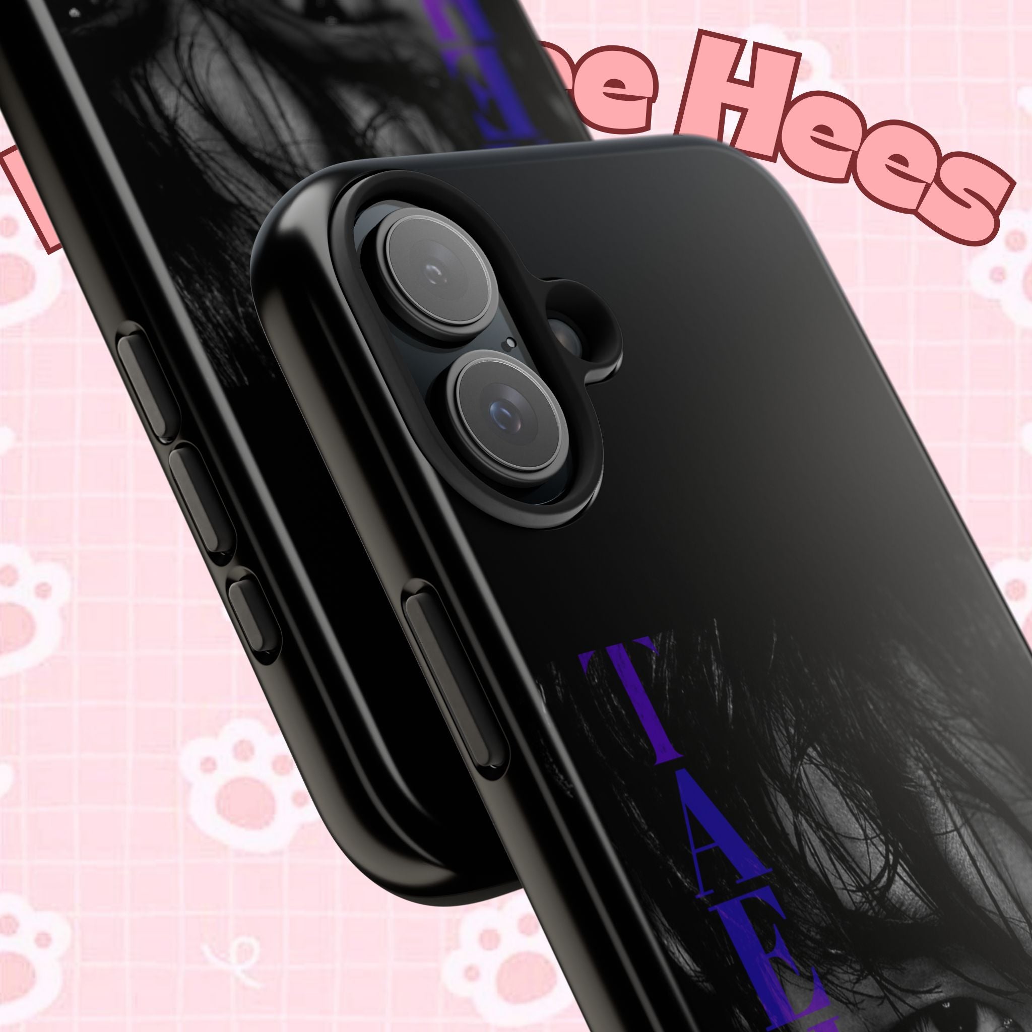BTS Taehyung (V) phone case with dark Bangtan design for iPhone and Samsung, featuring Kim Taehyung from BTS in a tough protective style