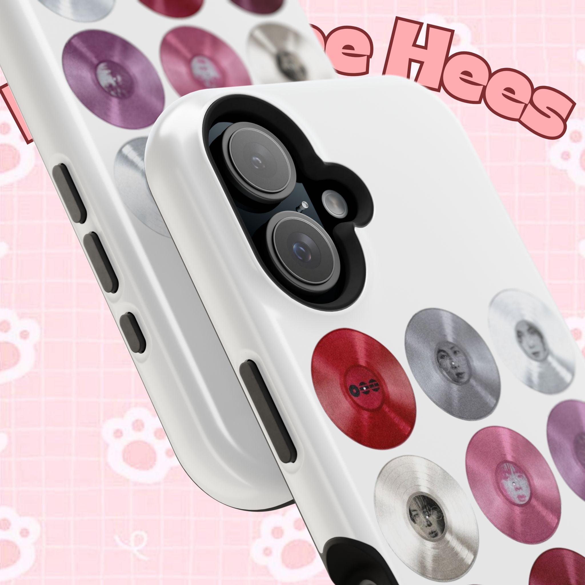 Impact-resistant phone case featuring Bangtan Arirang BTS vinyl record grid design, compatible with various smartphones.