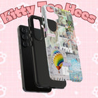 Pastel hot air balloon K-Pop BTS collage phone case for iPhone and Samsung, featuring a colorful, aesthetic design.