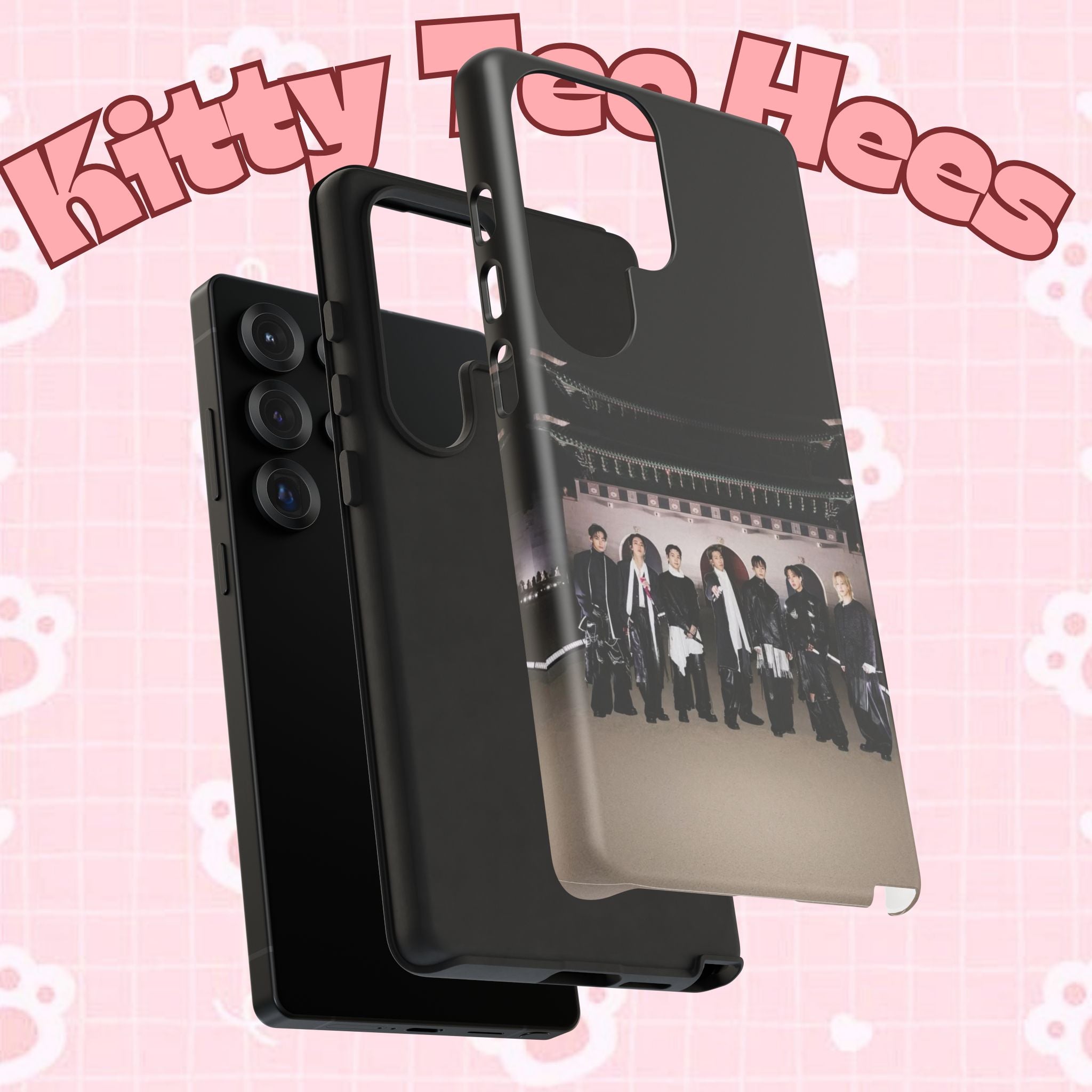 BTS Arirang and Swim comeback Samsung phone case with K-pop design, durable tough case by Printify for iPhone and Galaxy devices