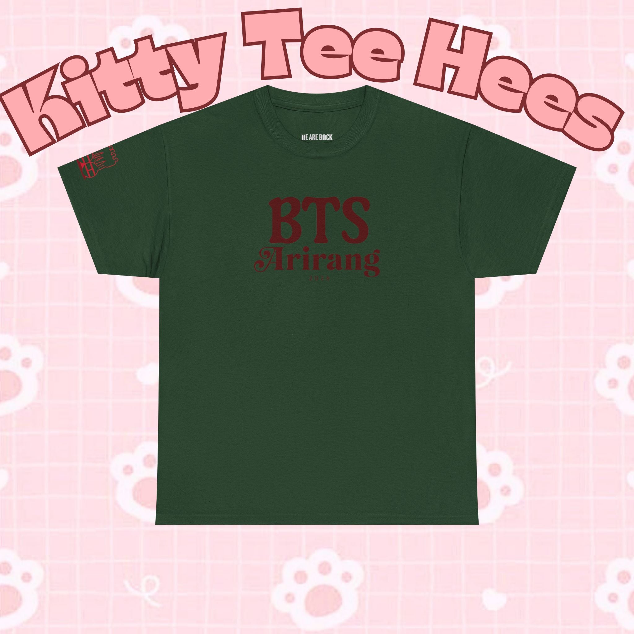 Korean Hangul BTS Arirang T-Shirt by Printify featuring BTS World Tour 2026 comeback design and concert-inspired fit