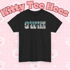 Printify BTS swim graphic T-shirt featuring a pool scene and "I could spend a lifetime watching you swim" slogan, casual concert tee.