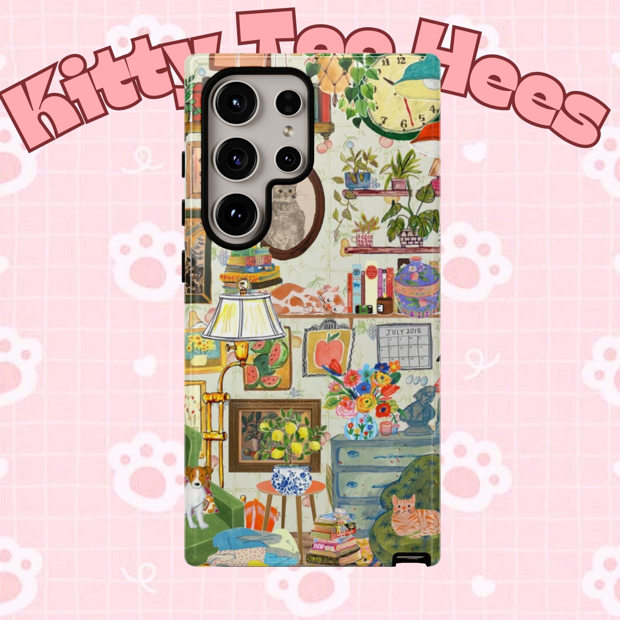 Cute cat pet portrait phone case for iPhone 17 by Printify, featuring a cozy, stylish design with a framed cat image on a protective case.