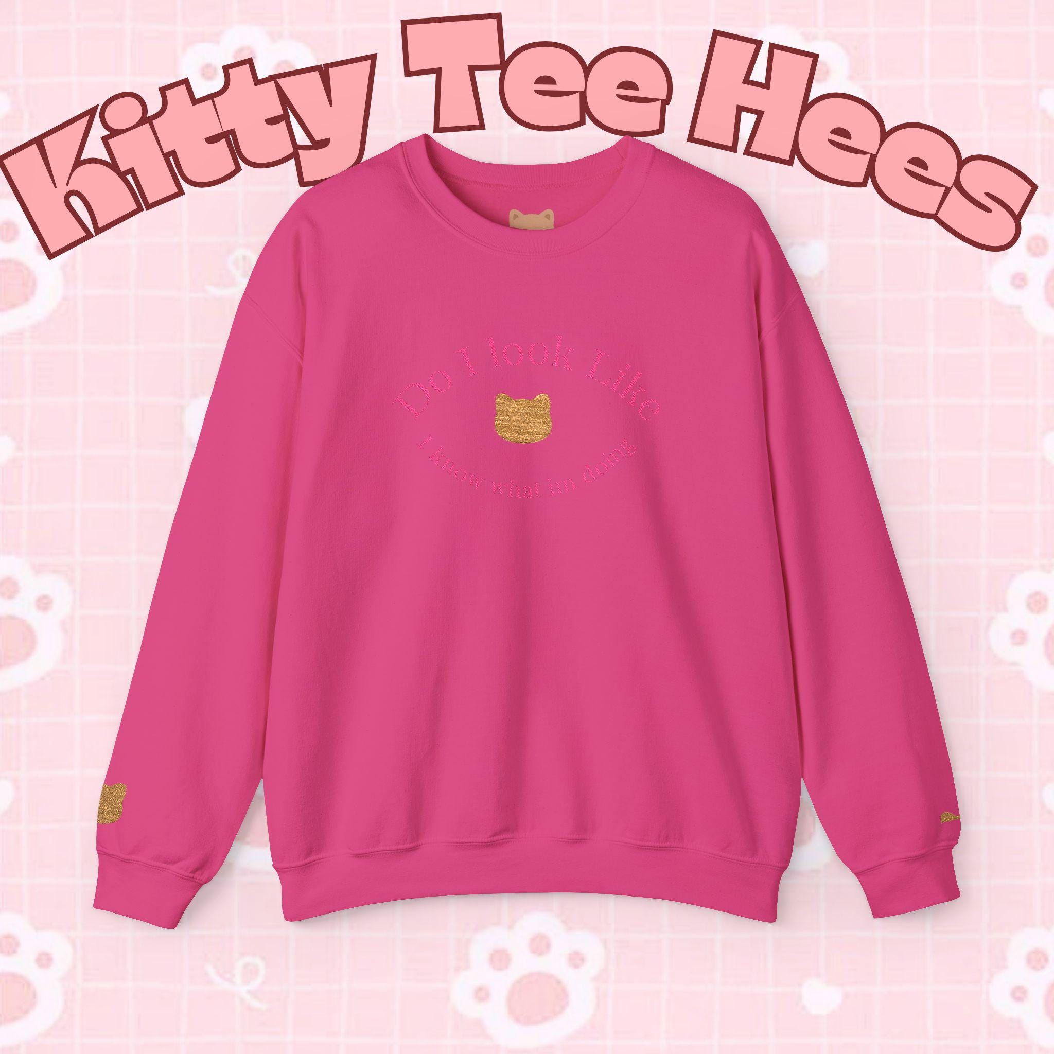Funny Cat Cozy Pullover Sweatshirt | Cat Illustration, Cozy Vibes, Christmas 2025 gift, pet lovers - Kitty TeeHees