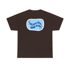 Printify BTS swim graphic T-shirt featuring a pool scene and "I could spend a lifetime watching you swim" text on the back.