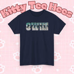 Printify BTS swim graphic T-shirt featuring a pool design and "I could spend a lifetime watching you swim" text on the back.