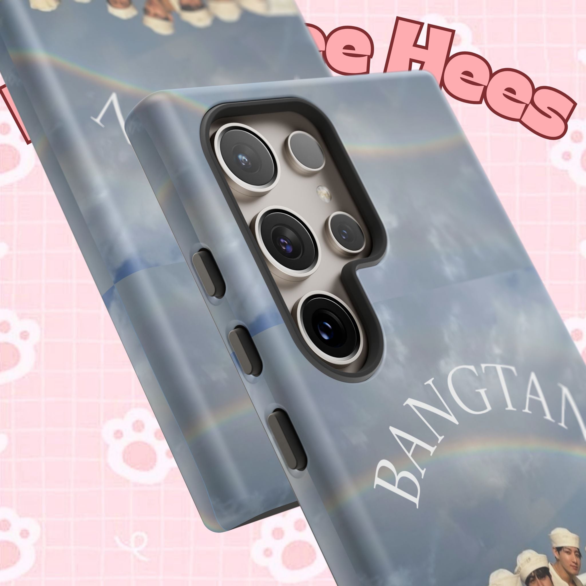 Cute Sailor BTS Swim phone case for iPhone and Samsung, featuring colorful Bangtan Sailor design by Printify.