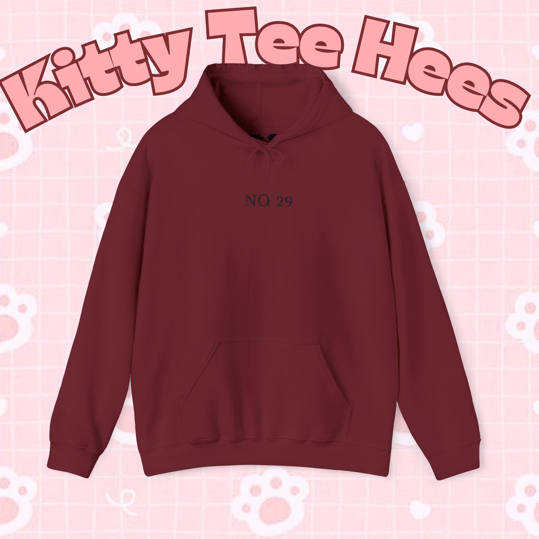 Unisex BTS No.29 sweater hoodie from Printify with concert-themed design, featuring bold graphics on a heavy blend hoodie.