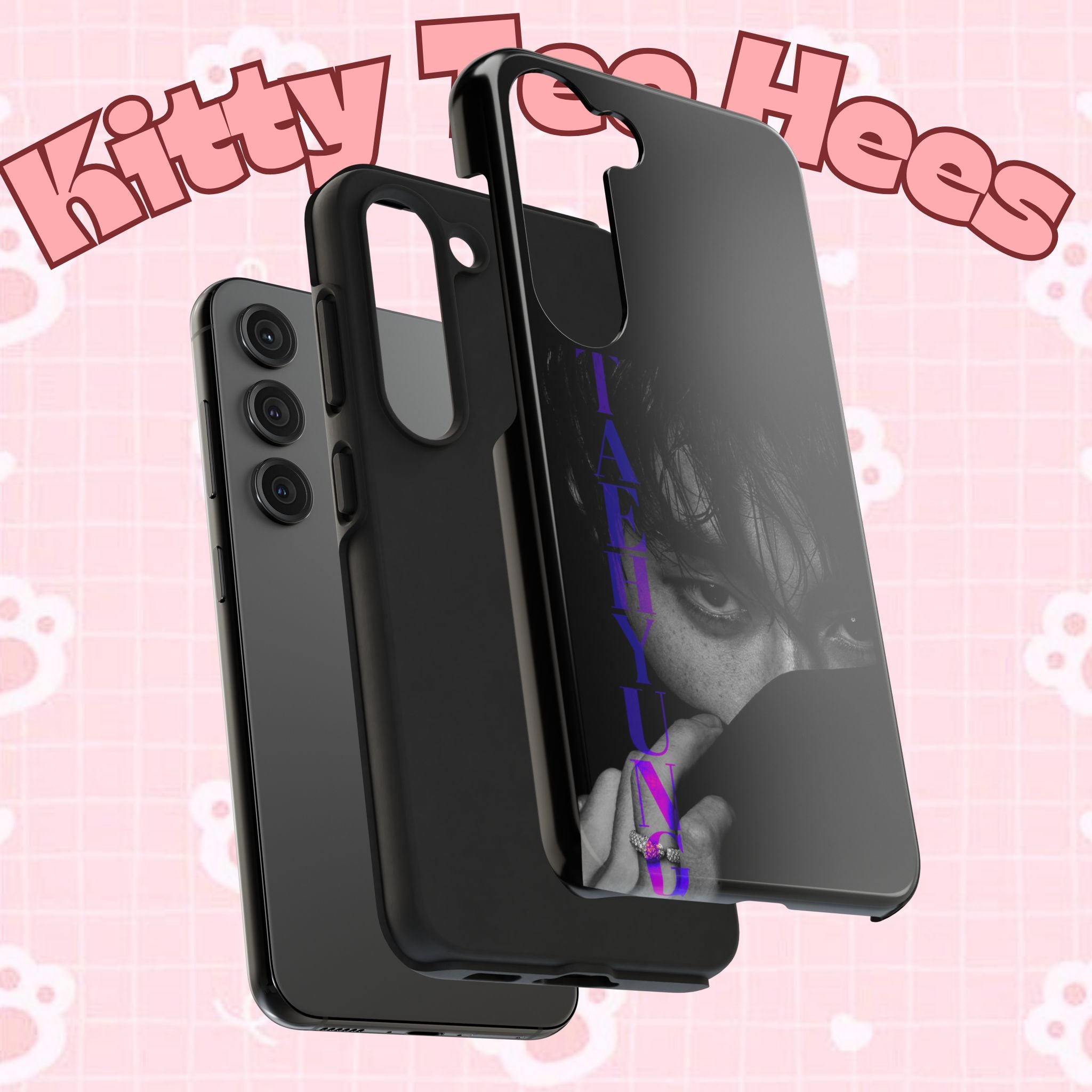 Dark Bangtan BTS Taehyung (V) phone case with Kim Taehyung design for iPhone and Samsung smartphones.