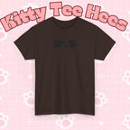 Black BTS logo T-shirt by Printify featuring a minimal Bangtan emblem, casual K-pop band shirt with simple design.