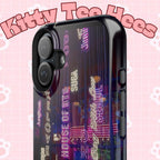 Neon Korean script phone case for iPhone and Samsung, impact-resistant BTS and Bangtan Sonyeondan branded phone case from Printify