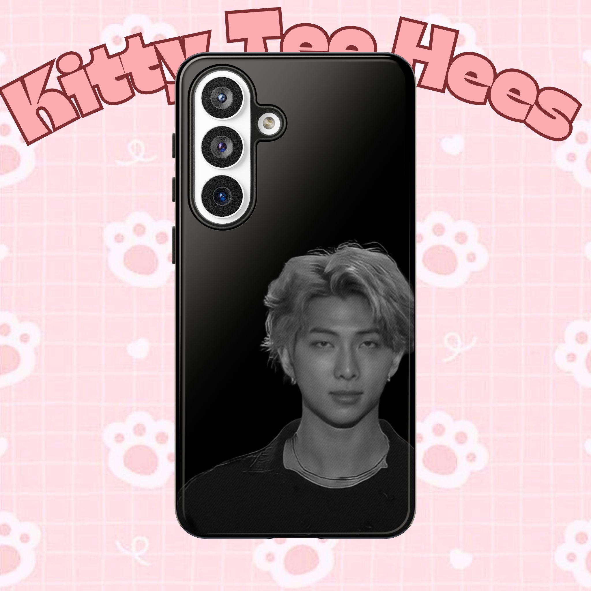 Namjoon BTS concert-themed iPhone case by Printify, rugged phone protector with custom design featuring BTS artwork.