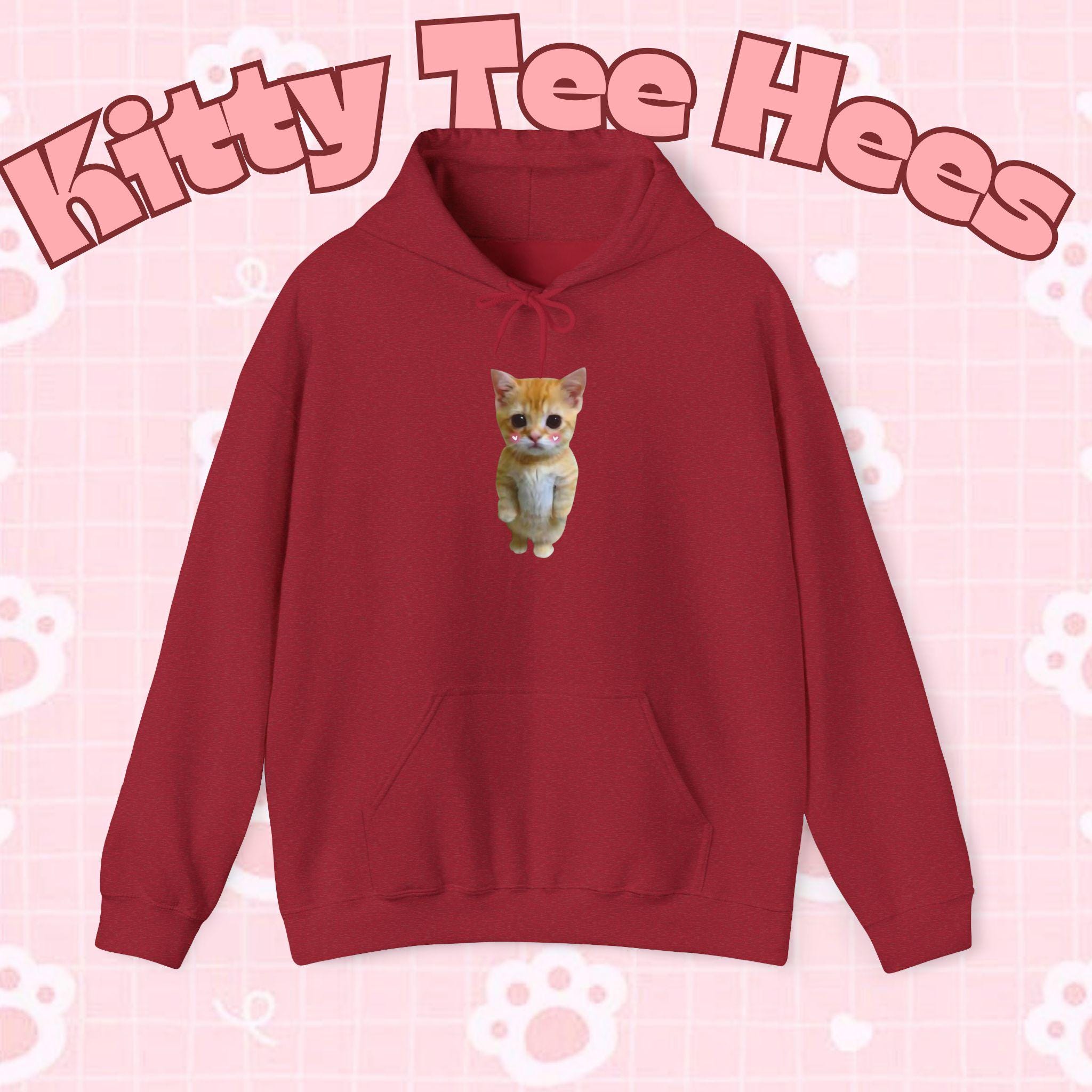 Funny Standing Cat Hoodie, Pet Lover Sweatshirt - Kitty TeeHees
