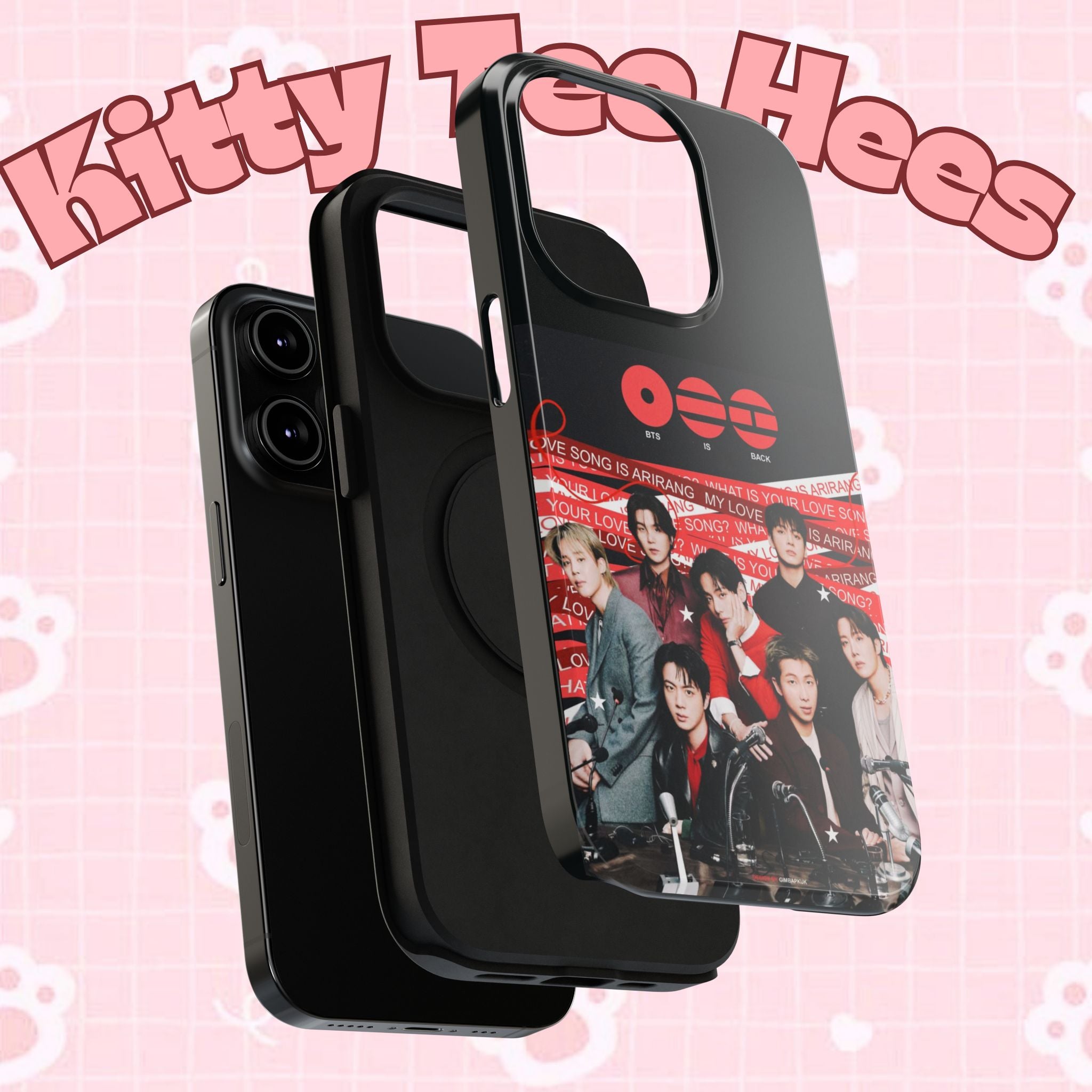 K-pop band BTS Arirang phone case by Printify, impact-resistant case featuring Bangtan concert photo for smartphones.