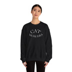 Cozy cat mom sweatshirt with cute animal print, perfect for feline lovers and pet owners, by Printify.
