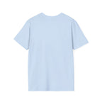 Front view of a white BTS classic T-shirt featuring a simple black outline of Bangtan Boys logo, casual K-Pop band tee by Printify.