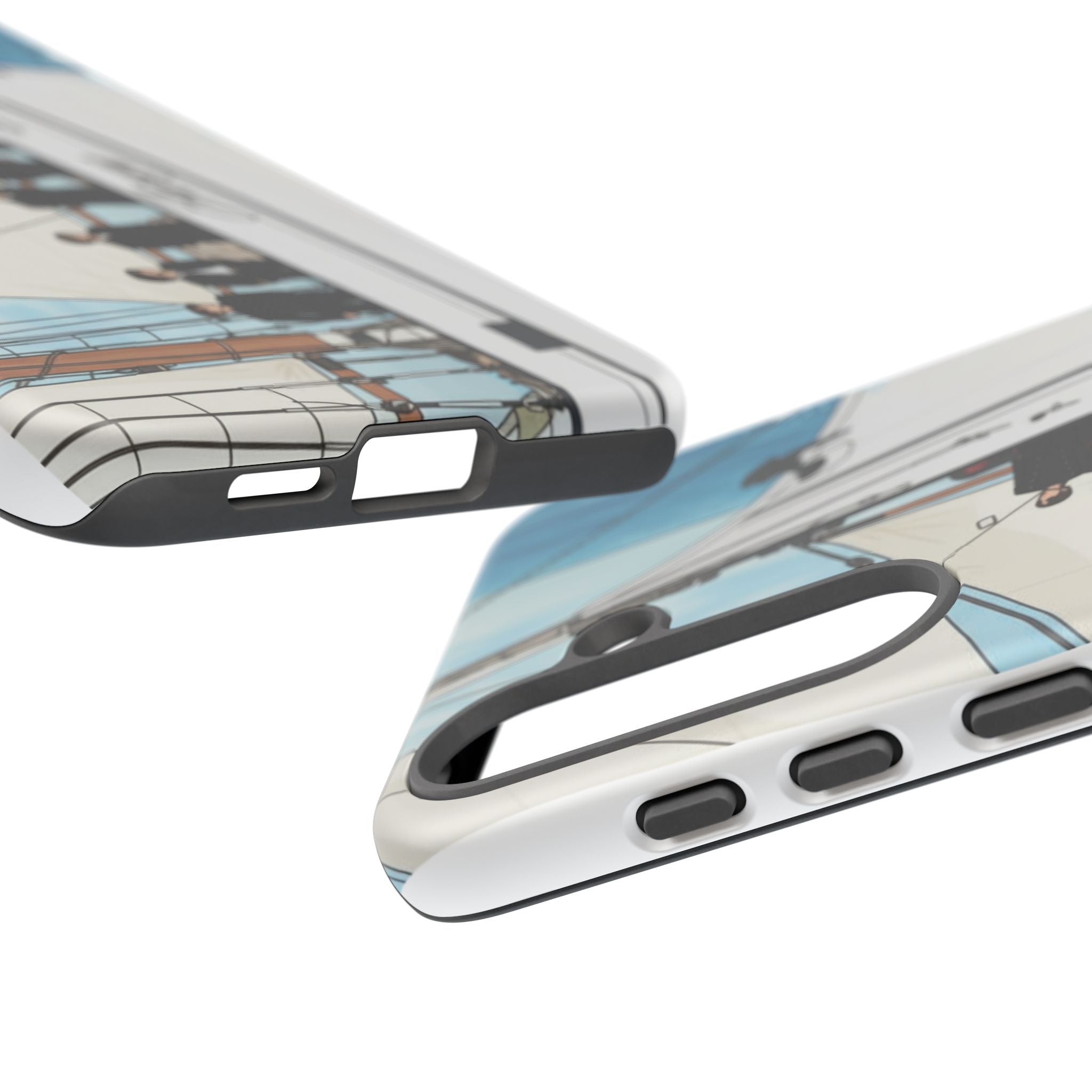 BTS Arirang swim-themed phone case for iPhone 17 and Samsung, tough concert-themed case with Bangtan Boys design by Printify.
