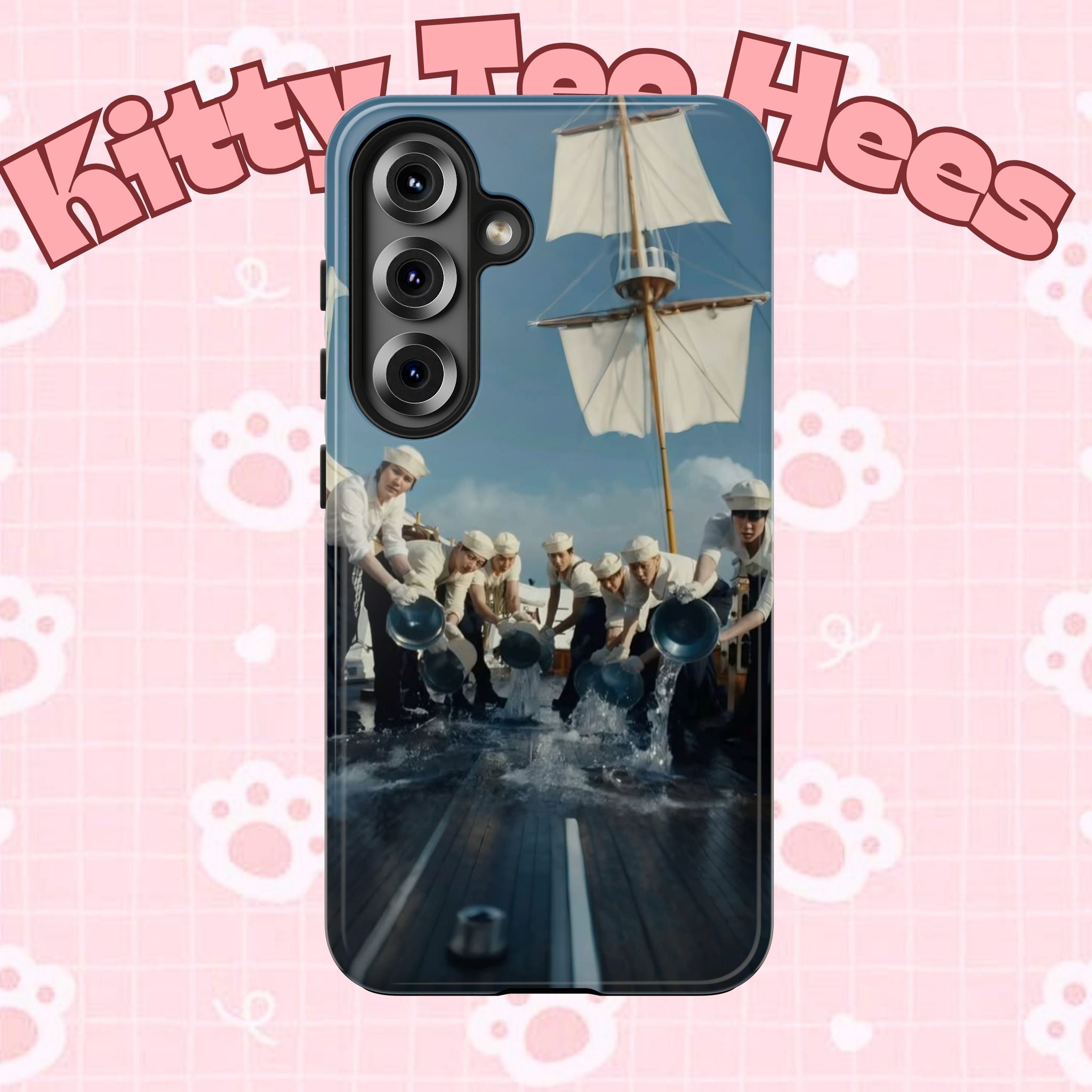 Cute BTS Swim BTS phone case featuring sailor design, perfect for K-pop fans and BTS concert enthusiasts.