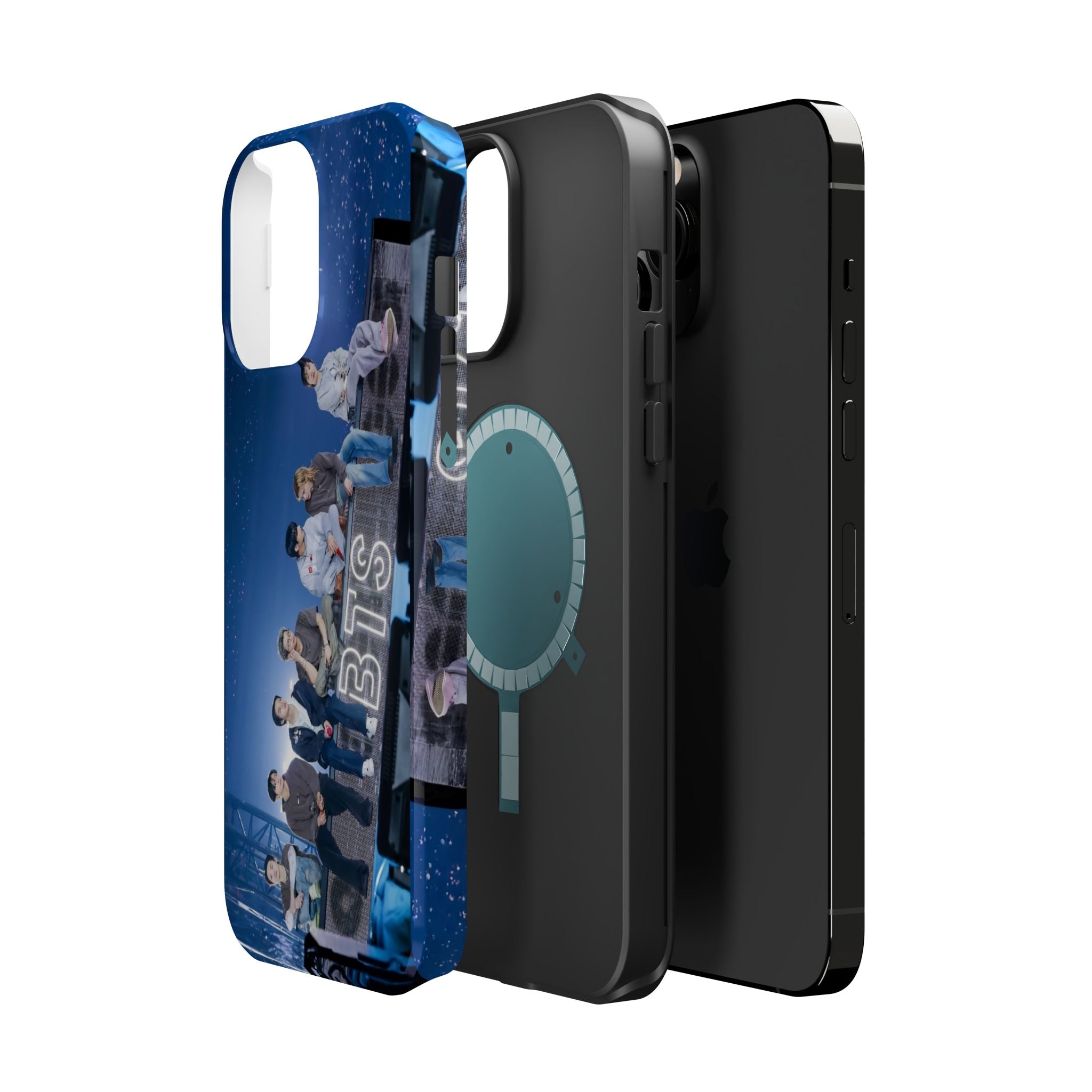 Printify BTS Bangtan World Tour Arirang impact-resistant phone case for iPhone 17 and Samsung Galaxy S26 Ultra, featuring tour design.