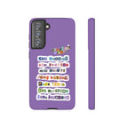 BTS member names phone case featuring Jungkook, Jimin, and Rap Monster for iPhone 17, colorful design by Printify.