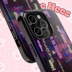 Neon Korean script phone case for iPhone and Samsung, impact-resistant BTS Bangtan Sonyeondan print by Printify