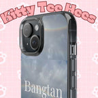 Clear impact-resistant Bangtan phone case featuring cute K-pop design for phones, designed by Printify.