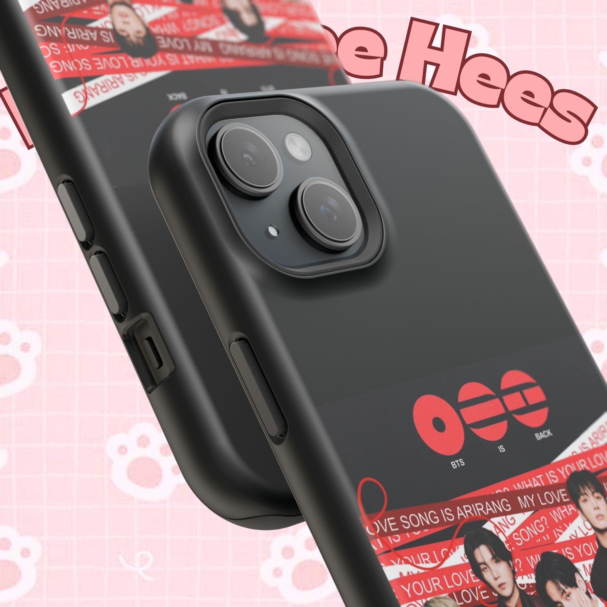 Printify BTS Arirang phone case featuring Bangtan concert photo, impact-resistant K-Pop band phone cover for smartphones.
