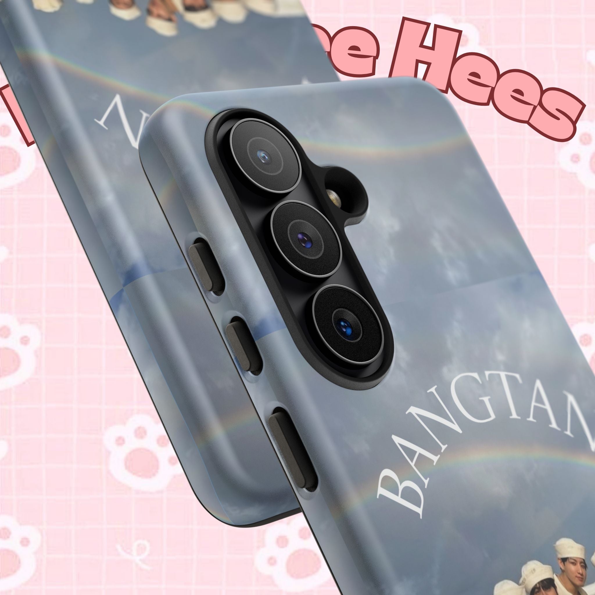 Cute Bangtan Sailor BTS Swim phone case for iPhone and Samsung, featuring sailor-themed design by Printify.