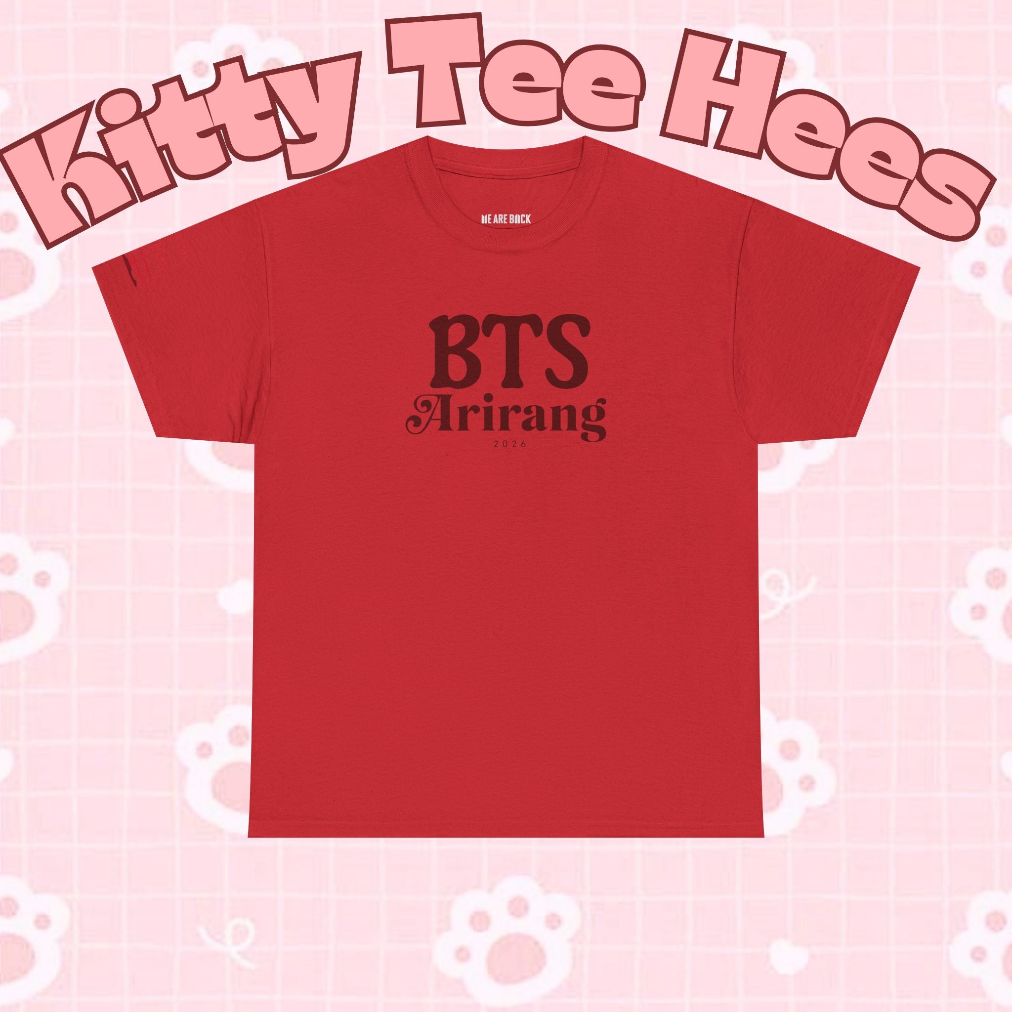 BTS Arirang T-Shirt by Printify featuring Korean Hangul design, perfect for BTS world tour and concert fans.