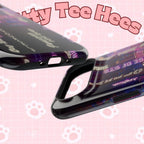 Neon Korean script BTS phone case for iPhone and Samsung, impact-resistant design with Bangtan Sonyeondan branding.