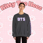 Lavender BTS Logo arirang crewneck sweatshirt by Printify featuring BTS comeback and concert design, K-pop band pullover.