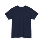 Black BTS logo T-shirt by Printify featuring minimal Bangtan emblem, casual K-pop band shirt for fans.
