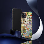 Cute cat pet portrait phone case for iPhone 17 by Printify, featuring a cozy living room design and stylish feline artwork.