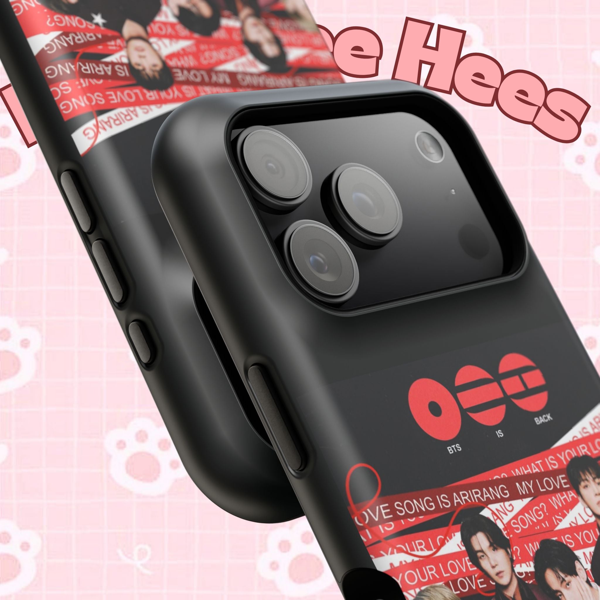 Printify BTS Arirang phone case with Bangtan concert design, impact-resistant K-Pop band photo phone case for fans