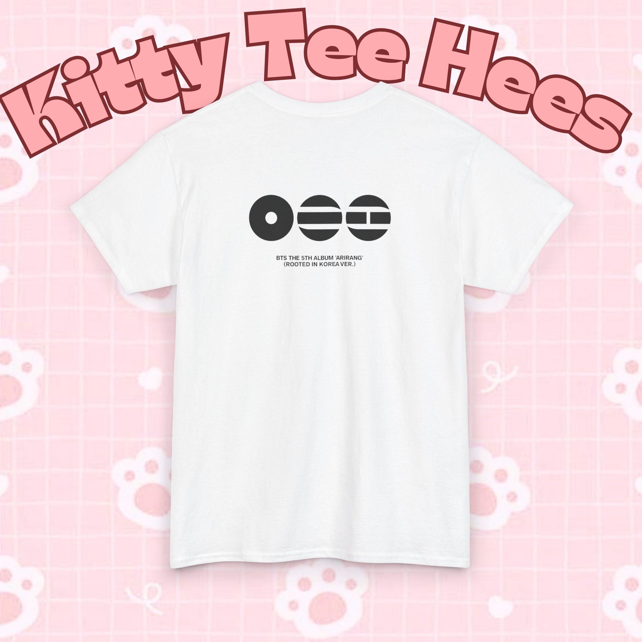 K-Pop inspired BTS concert T-shirt featuring Bangtan Boys graphic design, casual fit, and vibrant print with BTS World Tour motif.