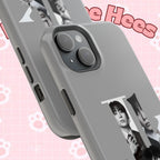 Monochrome BTS Jungkook phone case by Printify featuring impact-resistant design and bold letter style for Galaxy or iPhone.