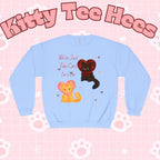 Cats in Love Crewneck Sweatshirt, cat perspn hoodie, Cozy Cat Lover Fashion, catlady sweater - Kitty TeeHees