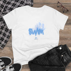 Women's BTS Sailboat Script Logo T-shirt featuring Bangtan World Tour design, cotton fabric, perfect for concert and casual wear.