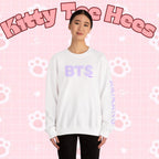Lavender BTS Logo arirang crewneck sweatshirt featuring K-pop band print and BTS comeback design, comfortable concert sweater.