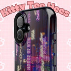 Neon Korean script BTS phone case for iPhone and Samsung, impact-resistant design with Bangtan Sonyeondan branding.
