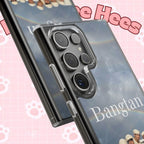 Clear impact-resistant phone case featuring Bangtan Boys K-pop design, compatible with smartphones, by Printify.