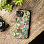 Cute cat portrait phone case for iPhone 17 by Printify, stylish and cozy living room pet home design, protective and fashionable.