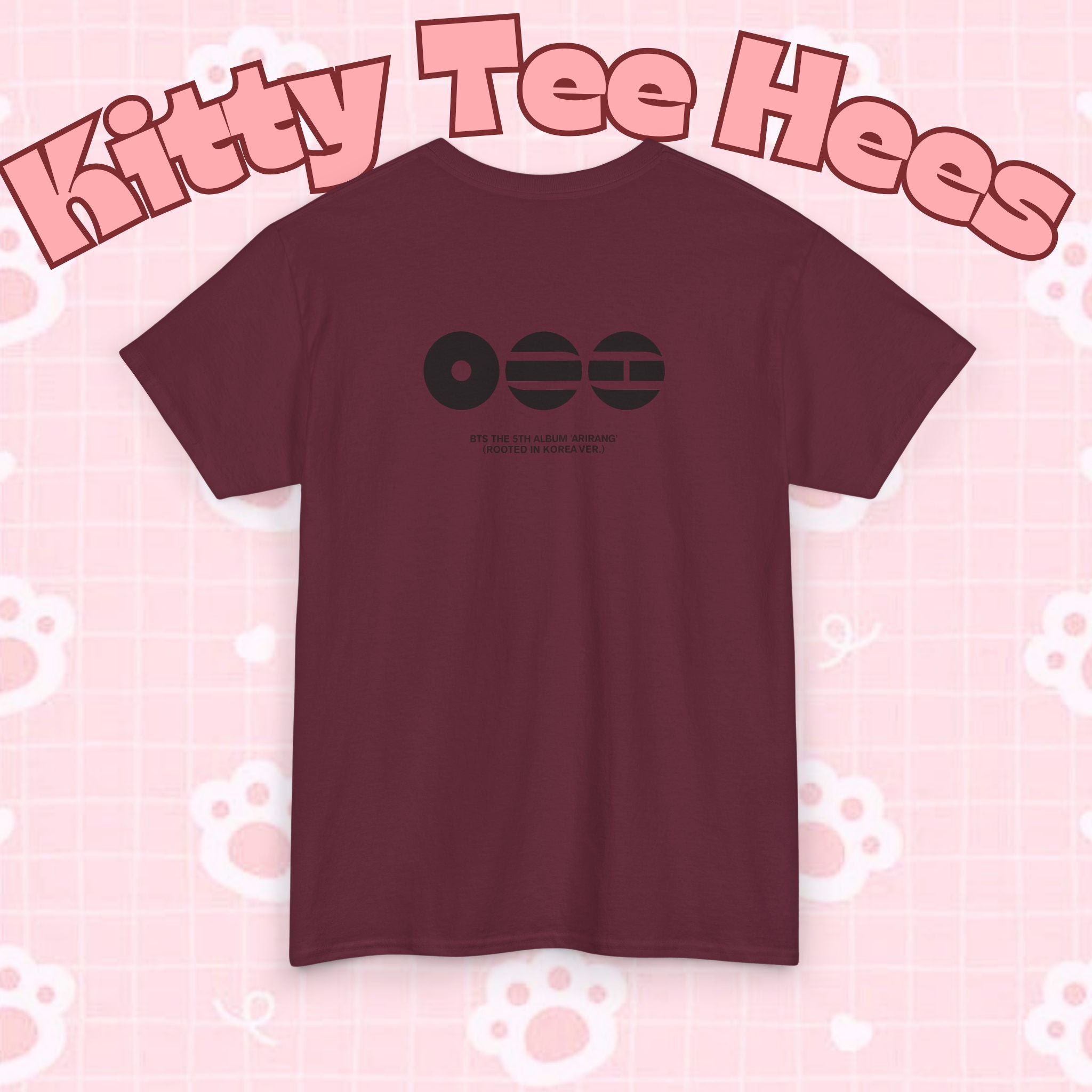 K-Pop inspired BTS Arirang Bangtan T-Shirt featuring concert graphic design, casual unisex cotton tee by Printify.