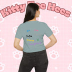 Colorful BTS Kidcore T-shirt featuring a Bangtan Boys K-Pop group photo, women's festival crop top by Printify.