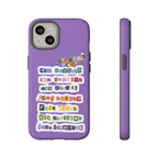 BTS member names phone case for iPhone 17 featuring Jungkook, Jimin, and Rap Monster in a stylish design.