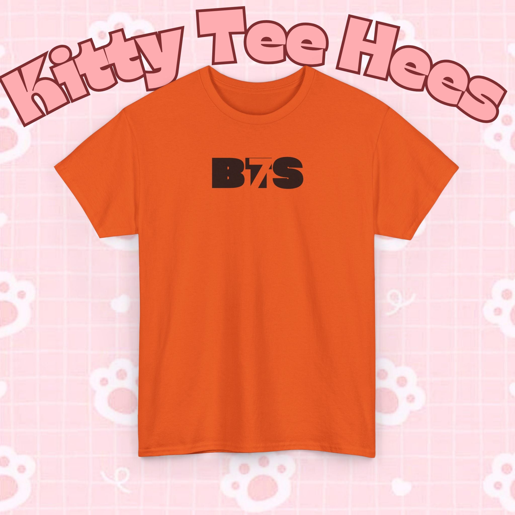 Black BTS Logo T-shirt featuring Bangtan emblem, minimal design, casual K-Pop band shirt by Printify.