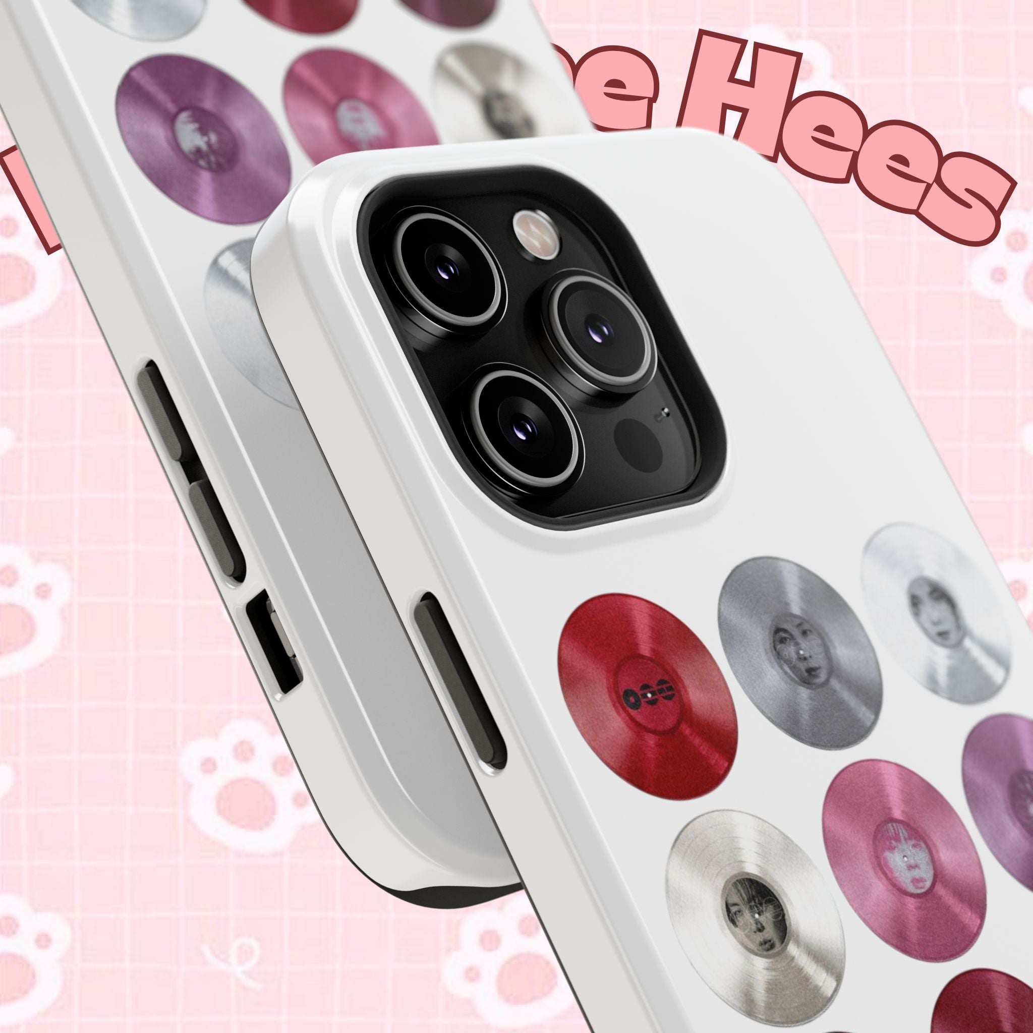 Impact-resistant phone case featuring BTS Arirang vinyl record grid design, perfect for ARMY fans and BTS merchandise enthusiasts.